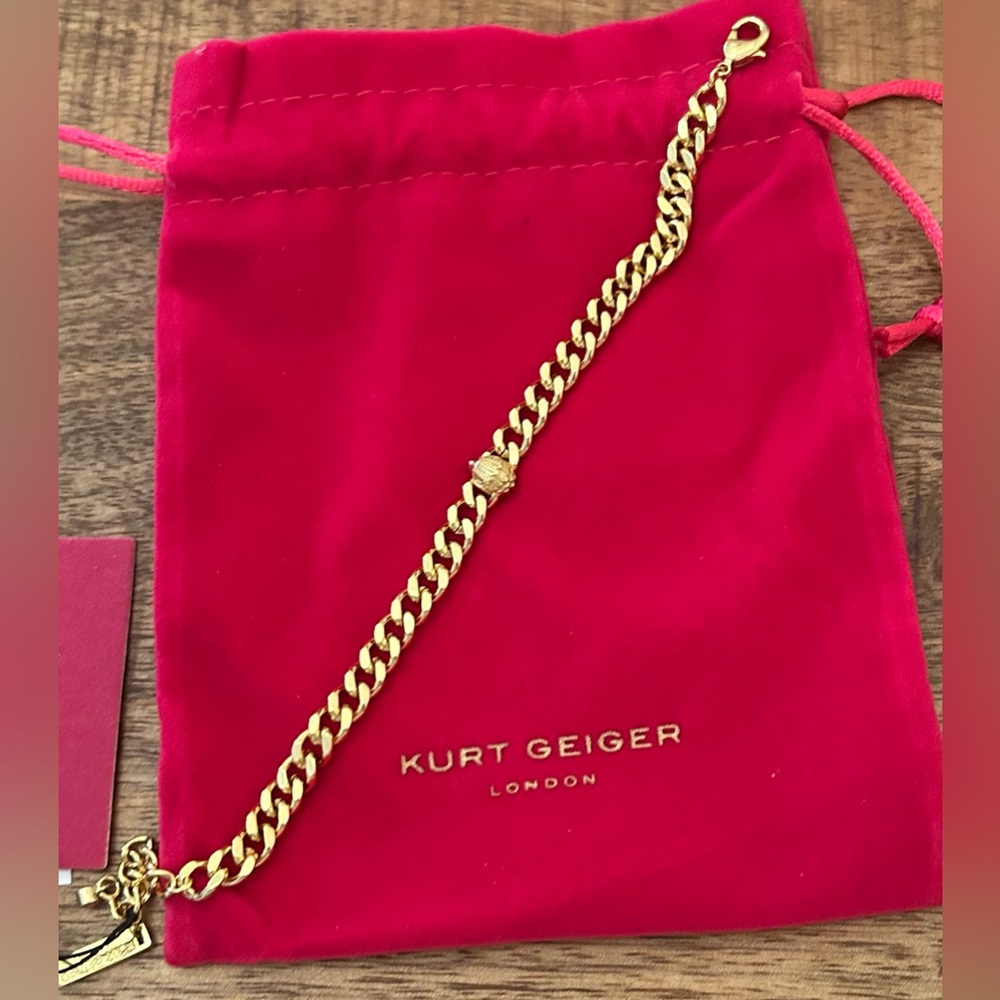 Kurt Geiger Signature Eagle Gold Line Bracelet - Picture 3 of 5